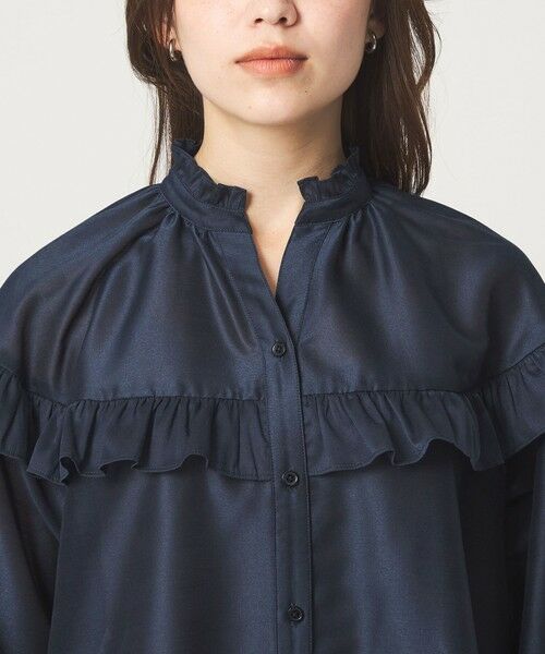 green label relaxing / グリーンレーベル リラクシング シャツ・ブラウス | カールマイヤー ヨーク フリル ブラウス マシンウォッシャブル 通気性 | 詳細14