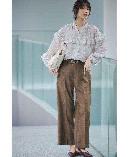 green label relaxing / グリーンレーベル リラクシング シャツ・ブラウス | カールマイヤー ヨーク フリル ブラウス マシンウォッシャブル 通気性 | 詳細20