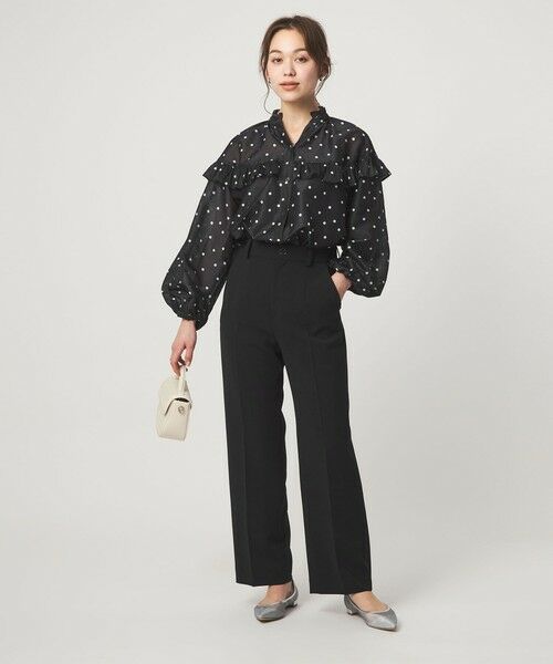 green label relaxing / グリーンレーベル リラクシング シャツ・ブラウス | カールマイヤー ヨーク フリル ブラウス マシンウォッシャブル 通気性 | 詳細28