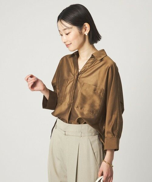 green label relaxing / グリーンレーベル リラクシング シャツ・ブラウス | カールマイヤー スキッパー ポケット シャツ マシンウォッシャブル 通気性 | 詳細2