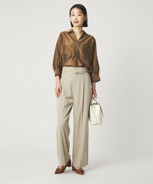 green label relaxing / グリーンレーベル リラクシング シャツ・ブラウス | カールマイヤー スキッパー ポケット シャツ マシンウォッシャブル 通気性 | 詳細4