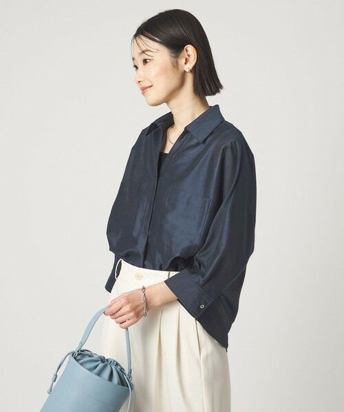 green label relaxing / グリーンレーベル リラクシング シャツ・ブラウス | カールマイヤー スキッパー ポケット シャツ マシンウォッシャブル 通気性 | 詳細14