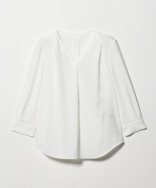 green label relaxing / グリーンレーベル リラクシング シャツ・ブラウス | Vネック 7分袖 ブラウス マシンウォッシャブル | 詳細4