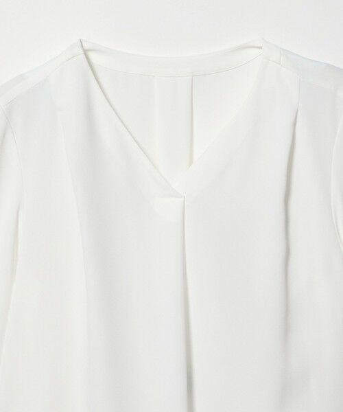green label relaxing / グリーンレーベル リラクシング シャツ・ブラウス | Vネック 7分袖 ブラウス マシンウォッシャブル | 詳細5