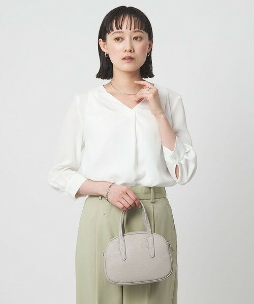 green label relaxing / グリーンレーベル リラクシング シャツ・ブラウス | Vネック 7分袖 ブラウス マシンウォッシャブル | 詳細2