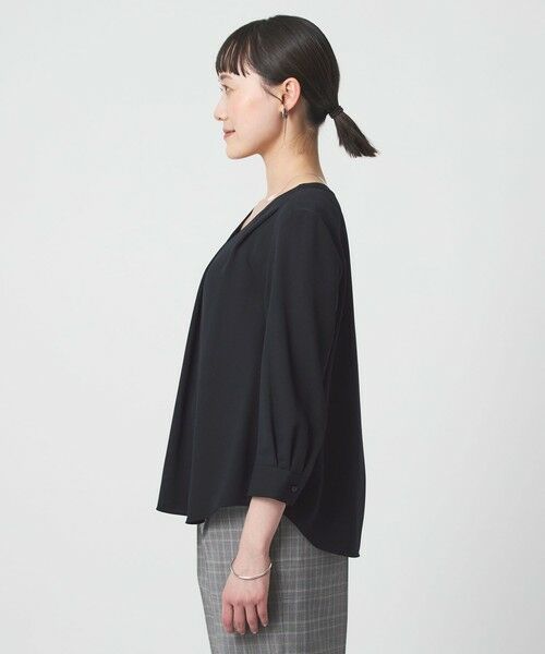 green label relaxing / グリーンレーベル リラクシング シャツ・ブラウス | Vネック 7分袖 ブラウス マシンウォッシャブル | 詳細11