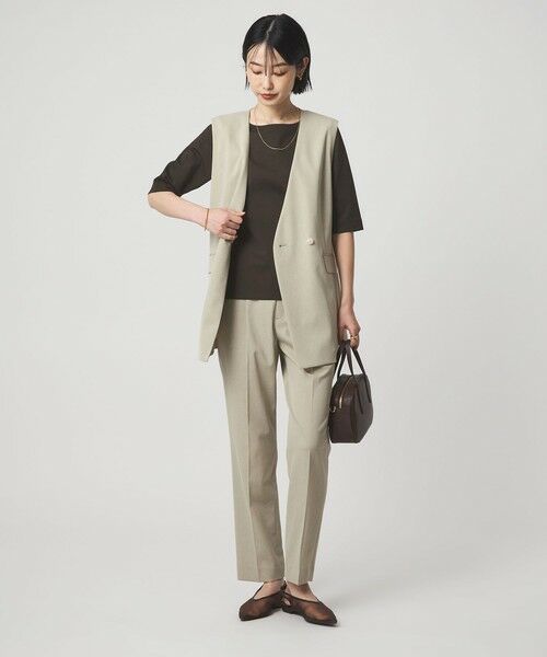 green label relaxing / グリーンレーベル リラクシング カットソー | ボートネック ポンチ プルオーバー カットソー 接触冷感 UVカット | 詳細10