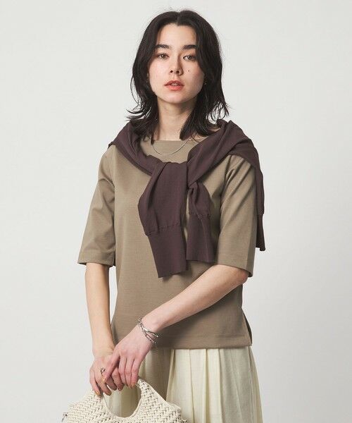 green label relaxing / グリーンレーベル リラクシング カットソー | ボートネック ポンチ プルオーバー カットソー 接触冷感 UVカット | 詳細17