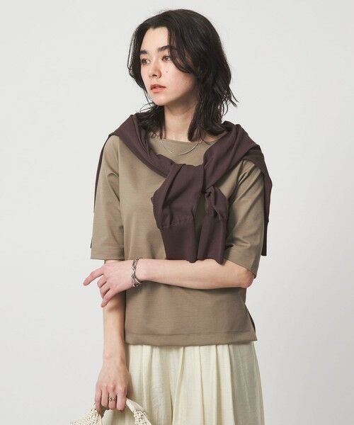 green label relaxing / グリーンレーベル リラクシング カットソー | ボートネック ポンチ プルオーバー カットソー 接触冷感 UVカット | 詳細18