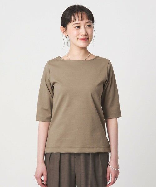 green label relaxing / グリーンレーベル リラクシング カットソー | ボートネック ポンチ プルオーバー カットソー 接触冷感 UVカット | 詳細24