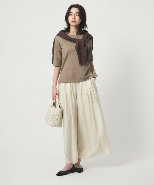 green label relaxing / グリーンレーベル リラクシング カットソー | ボートネック ポンチ プルオーバー カットソー 接触冷感 UVカット | 詳細20