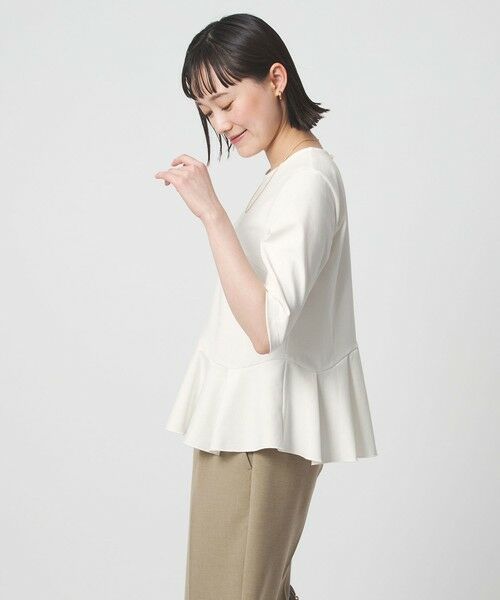 green label relaxing / グリーンレーベル リラクシング カットソー | イレヘム ペプラム ポンチ プルオーバー カットソー 接触冷感 UVカット | 詳細2