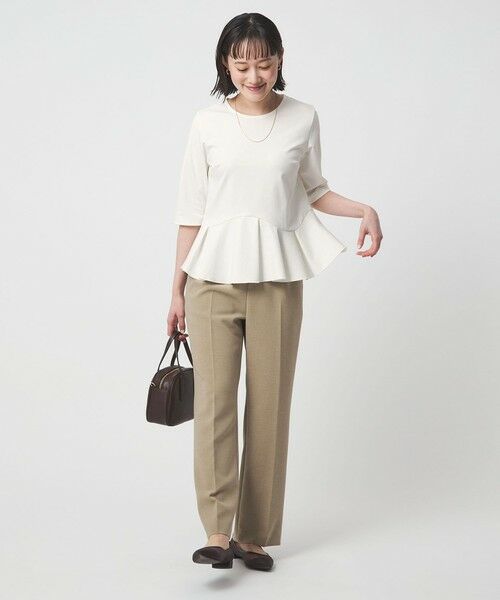 green label relaxing / グリーンレーベル リラクシング カットソー | イレヘム ペプラム ポンチ プルオーバー カットソー 接触冷感 UVカット | 詳細4