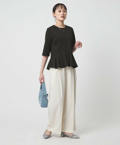 green label relaxing / グリーンレーベル リラクシング カットソー | イレヘム ペプラム ポンチ プルオーバー カットソー 接触冷感 UVカット | 詳細14