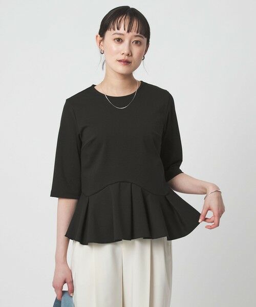 green label relaxing / グリーンレーベル リラクシング カットソー | イレヘム ペプラム ポンチ プルオーバー カットソー 接触冷感 UVカット | 詳細9