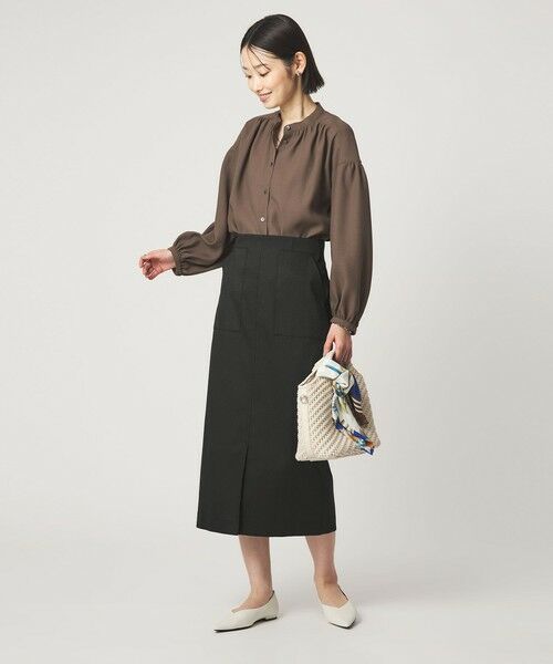 green label relaxing / グリーンレーベル リラクシング ロング・マキシ丈スカート | ［size SHORTあり］Daily Chic カラミ タイト スカート マシンウォッシャブル | 詳細4