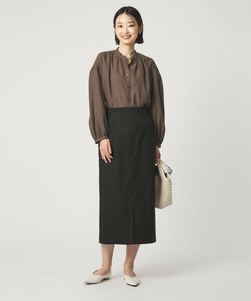 green label relaxing / グリーンレーベル リラクシング ロング・マキシ丈スカート | ［size SHORTあり］Daily Chic カラミ タイト スカート マシンウォッシャブル | 詳細3