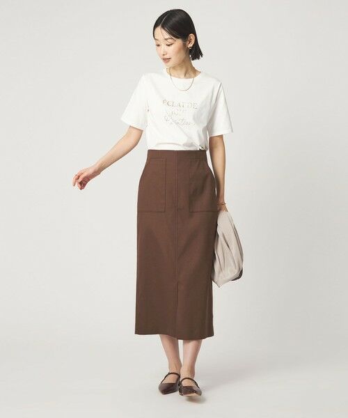 green label relaxing / グリーンレーベル リラクシング ロング・マキシ丈スカート | ［size SHORTあり］Daily Chic カラミ タイト スカート マシンウォッシャブル | 詳細12