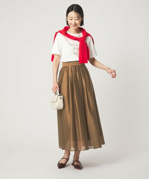 green label relaxing / グリーンレーベル リラクシング ロング・マキシ丈スカート | カールマイヤー タック ギャザー スカート | 詳細3