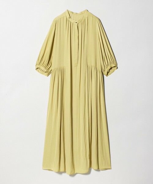 green label relaxing / グリーンレーベル リラクシング ロング・マキシ丈ワンピース | サテン ギャザー ショートスリーブ ワンピース 2 | 詳細4