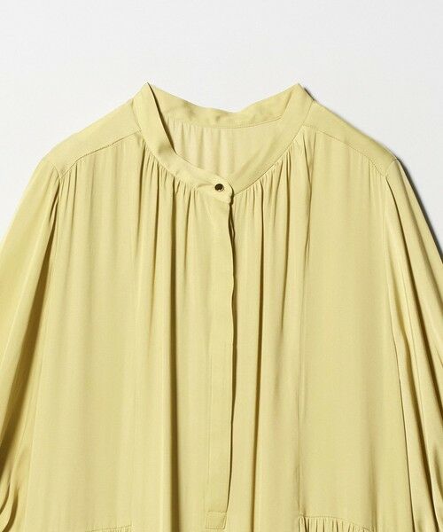 green label relaxing / グリーンレーベル リラクシング ロング・マキシ丈ワンピース | サテン ギャザー ショートスリーブ ワンピース 2 | 詳細5