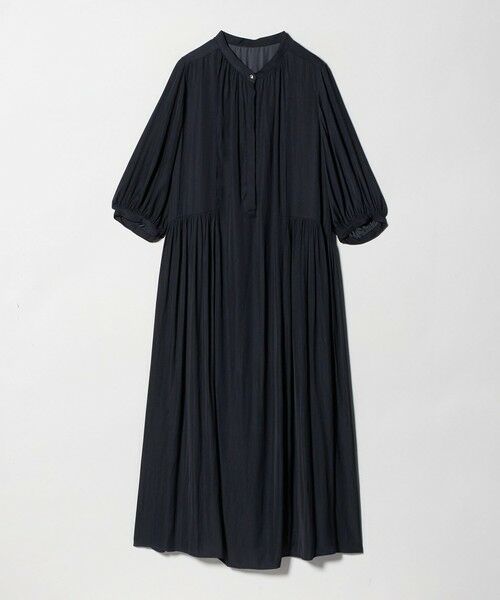 green label relaxing / グリーンレーベル リラクシング ロング・マキシ丈ワンピース | サテン ギャザー ショートスリーブ ワンピース 2 | 詳細12