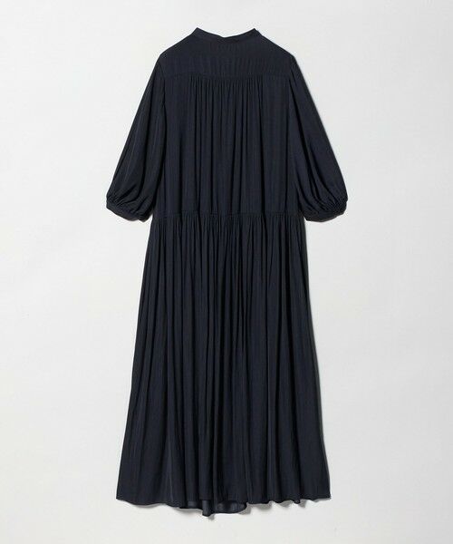 green label relaxing / グリーンレーベル リラクシング ロング・マキシ丈ワンピース | サテン ギャザー ショートスリーブ ワンピース 2 | 詳細13