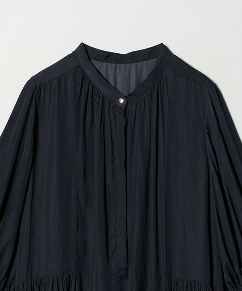 green label relaxing / グリーンレーベル リラクシング ロング・マキシ丈ワンピース | サテン ギャザー ショートスリーブ ワンピース 2 | 詳細14