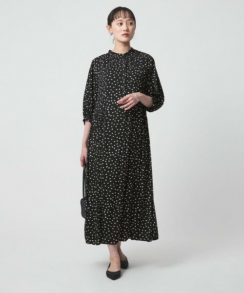 green label relaxing / グリーンレーベル リラクシング ロング・マキシ丈ワンピース | サテン ギャザー ショートスリーブ ワンピース 2 | 詳細20