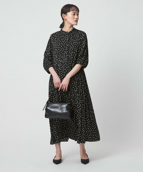 green label relaxing / グリーンレーベル リラクシング ロング・マキシ丈ワンピース | サテン ギャザー ショートスリーブ ワンピース 2 | 詳細21