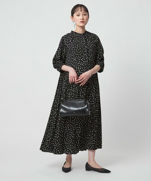 green label relaxing / グリーンレーベル リラクシング ロング・マキシ丈ワンピース | サテン ギャザー ショートスリーブ ワンピース 2 | 詳細22