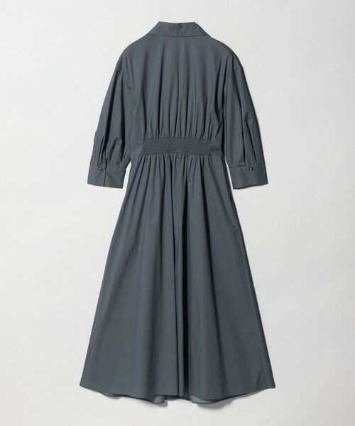 green label relaxing / グリーンレーベル リラクシング ロング・マキシ丈ワンピース | シャツ襟 フィット＆フレア タック 5分袖 ワンピース | 詳細6