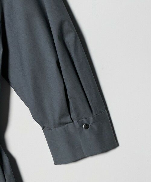 green label relaxing / グリーンレーベル リラクシング ロング・マキシ丈ワンピース | シャツ襟 フィット＆フレア タック 5分袖 ワンピース | 詳細8