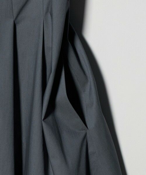 green label relaxing / グリーンレーベル リラクシング ロング・マキシ丈ワンピース | シャツ襟 フィット＆フレア タック 5分袖 ワンピース | 詳細10