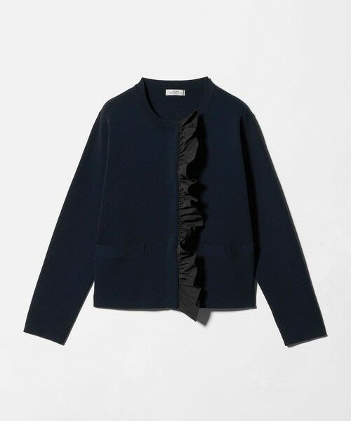 green label relaxing / グリーンレーベル リラクシング カーディガン・ボレロ | フロント フリル ニット カーディガン | 詳細24