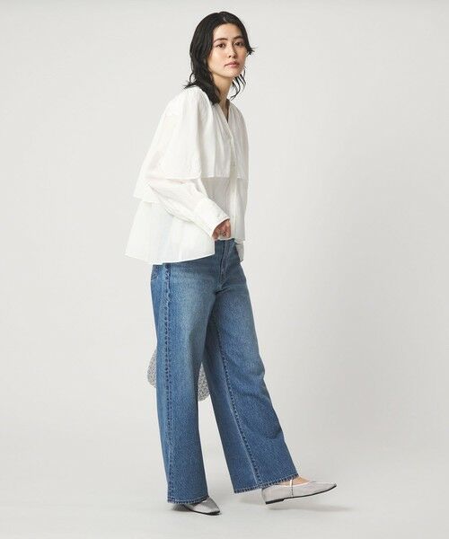 green label relaxing / グリーンレーベル リラクシング シャツ・ブラウス | ［size SHORTあり］ボイル レイヤー ギャザー ブラウス | 詳細7