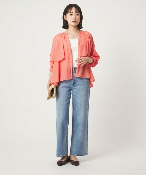 green label relaxing / グリーンレーベル リラクシング シャツ・ブラウス | ［size SHORTあり］ボイル レイヤー ギャザー ブラウス | 詳細15