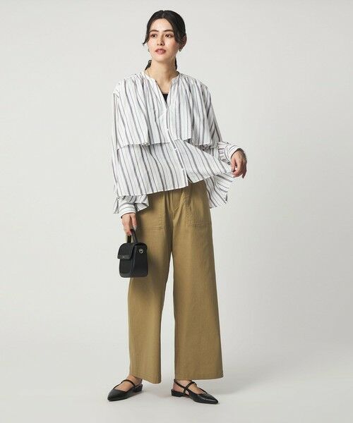 green label relaxing / グリーンレーベル リラクシング シャツ・ブラウス | ［size SHORTあり］ボイル レイヤー ギャザー ブラウス | 詳細28