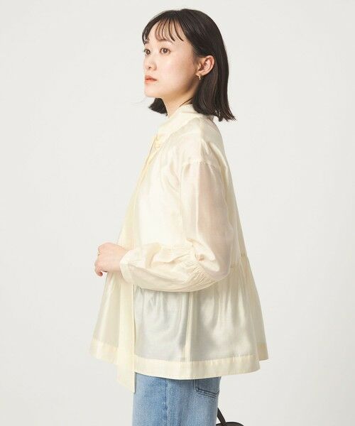 green label relaxing / グリーンレーベル リラクシング シャツ・ブラウス | 【別注】＜dahl'ia＞シアー ボウタイ ブラウス | 詳細3