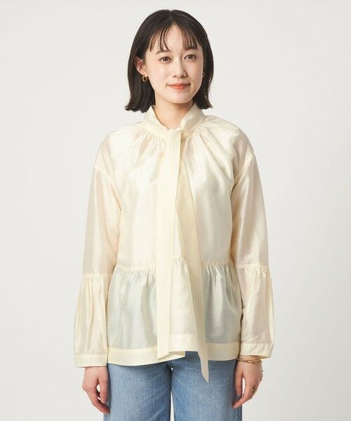 green label relaxing / グリーンレーベル リラクシング シャツ・ブラウス | 【別注】＜dahl'ia＞シアー ボウタイ ブラウス | 詳細6