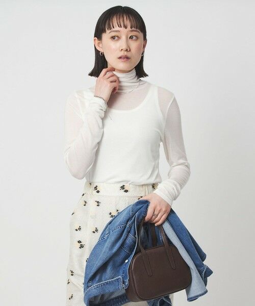 green label relaxing / グリーンレーベル リラクシング カットソー | レディ シアー タートルネック カットソー | 詳細3