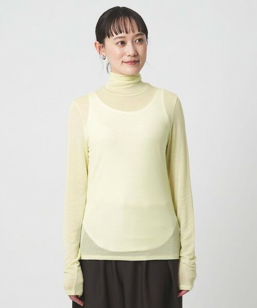 green label relaxing / グリーンレーベル リラクシング カットソー | レディ シアー タートルネック カットソー | 詳細23