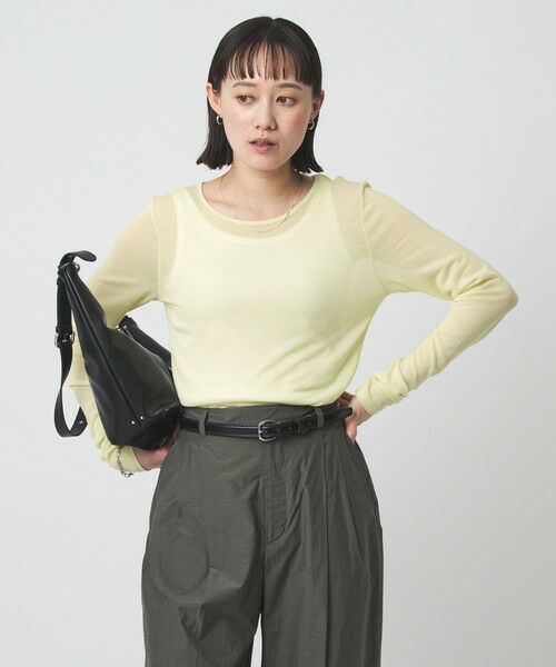 green label relaxing / グリーンレーベル リラクシング カットソー | レディ シアー クルーネック カットソー | 詳細25