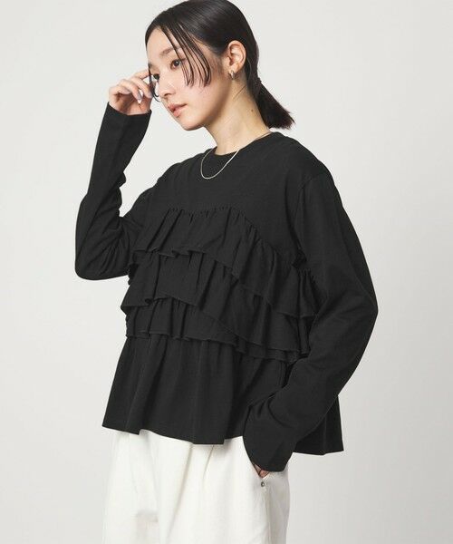 green label relaxing / グリーンレーベル リラクシング カットソー | 【WEB限定】＜at ease＞フロント フリル プルオーバー カットソー | 詳細12