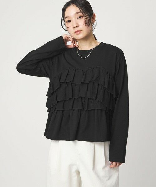 green label relaxing / グリーンレーベル リラクシング カットソー | 【WEB限定】＜at ease＞フロント フリル プルオーバー カットソー | 詳細13