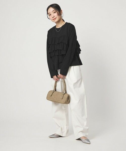 green label relaxing / グリーンレーベル リラクシング カットソー | 【WEB限定】＜at ease＞フロント フリル プルオーバー カットソー | 詳細14