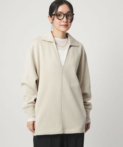 green label relaxing / グリーンレーベル リラクシング カットソー | 【WEB限定】＜at ease＞ダブルフェイス エリツキ プルオーバー カットソー | 詳細7