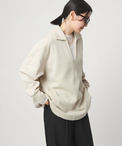 green label relaxing / グリーンレーベル リラクシング カットソー | 【WEB限定】＜at ease＞ダブルフェイス エリツキ プルオーバー カットソー | 詳細8