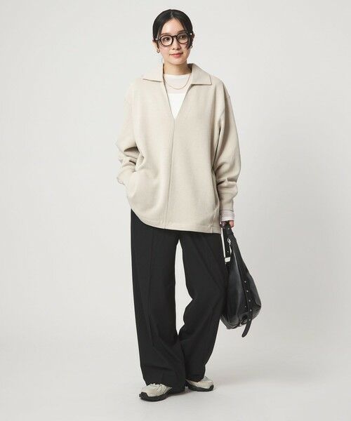 green label relaxing / グリーンレーベル リラクシング カットソー | 【WEB限定】＜at ease＞ダブルフェイス エリツキ プルオーバー カットソー | 詳細9