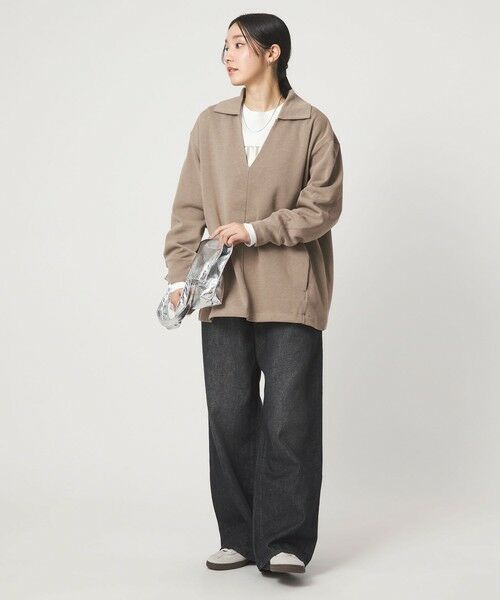 green label relaxing / グリーンレーベル リラクシング カットソー | 【WEB限定】＜at ease＞ダブルフェイス エリツキ プルオーバー カットソー | 詳細23